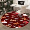 1pc Christmas Theme Office Chair Mat - Anime Cartoon Design, Non-Slip Carpet for Home Decor, Suitable for All Seasons.Z007