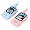 2 Pack Kids Video Intercom Rechargeable Long Distance 2 Way Radio with Dual Cameras Voice Changer for Indoor Outdoor