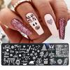 Adesivi Decalcomanie 3D per Unghie Moda Alce Fiocchi di Neve Campane di Natale Decalcomania Accessori per Manicure Fai da Te