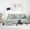 2 Piece Sofa Set with Cushions Light Grey Polyester