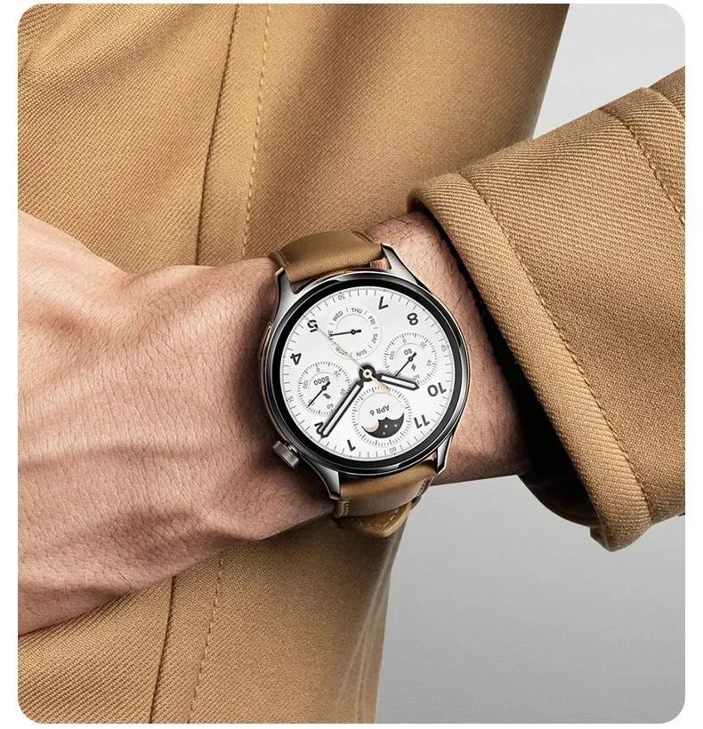 Leather Strap for Xiaomi Watch S3 S1 Pro/S1 & MI Color 2/S1 Active Cowhide Band for Universal 22MM Bracelet Accessories