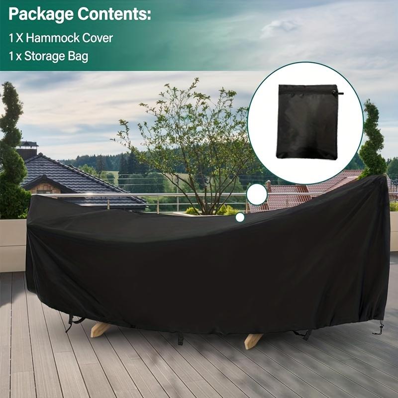 Outdoor Patio Hammock Protective Cover, Ripstop Durable Design, Provides Reliable Shelter for Beach & Patio Leisure