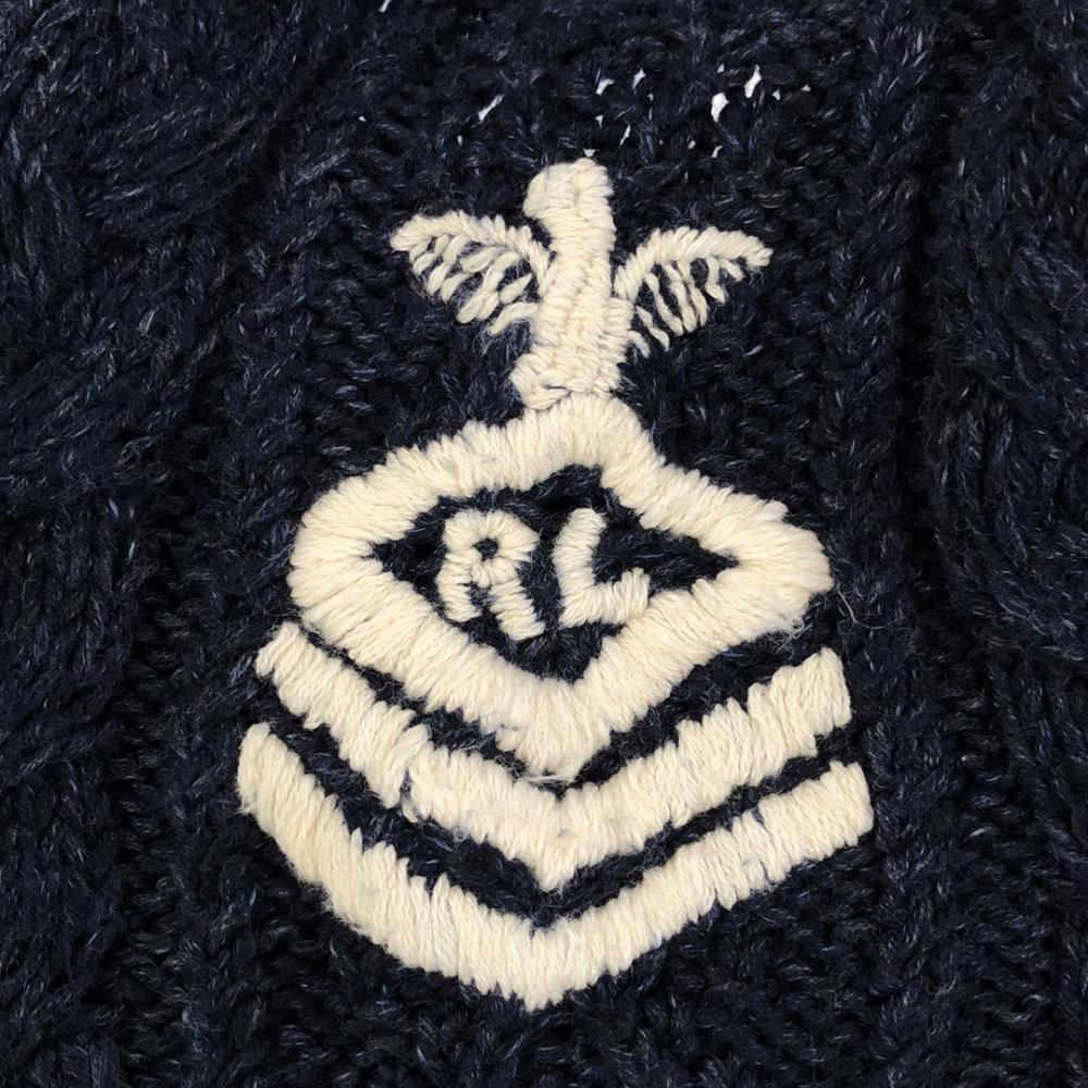 POLO RALPH LAUREN Long sleeve Shawl collar knit cardigan XS Navy Men's Used