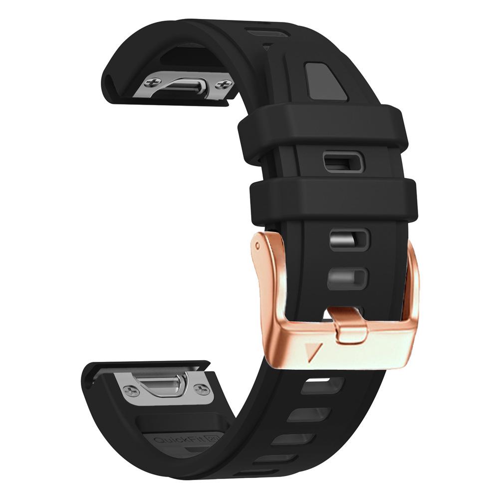 Fibbia Oro 20mm Cinturino in Silicone per Garmin Fenix8 43mm/7S Pro/6S Pro