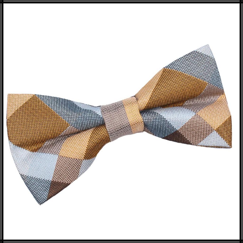 [White Fang] Bow Tie, Check Pattern, Polyester, FormalCasual, Stylish, Men's NC041 (Red)