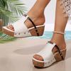 Fashion Retro Wedge Heel Sandals for Women Summer 2025 Comfort Thick Bottom Beach Slippers Women Punk Chunky Platform Sandalias Mujer