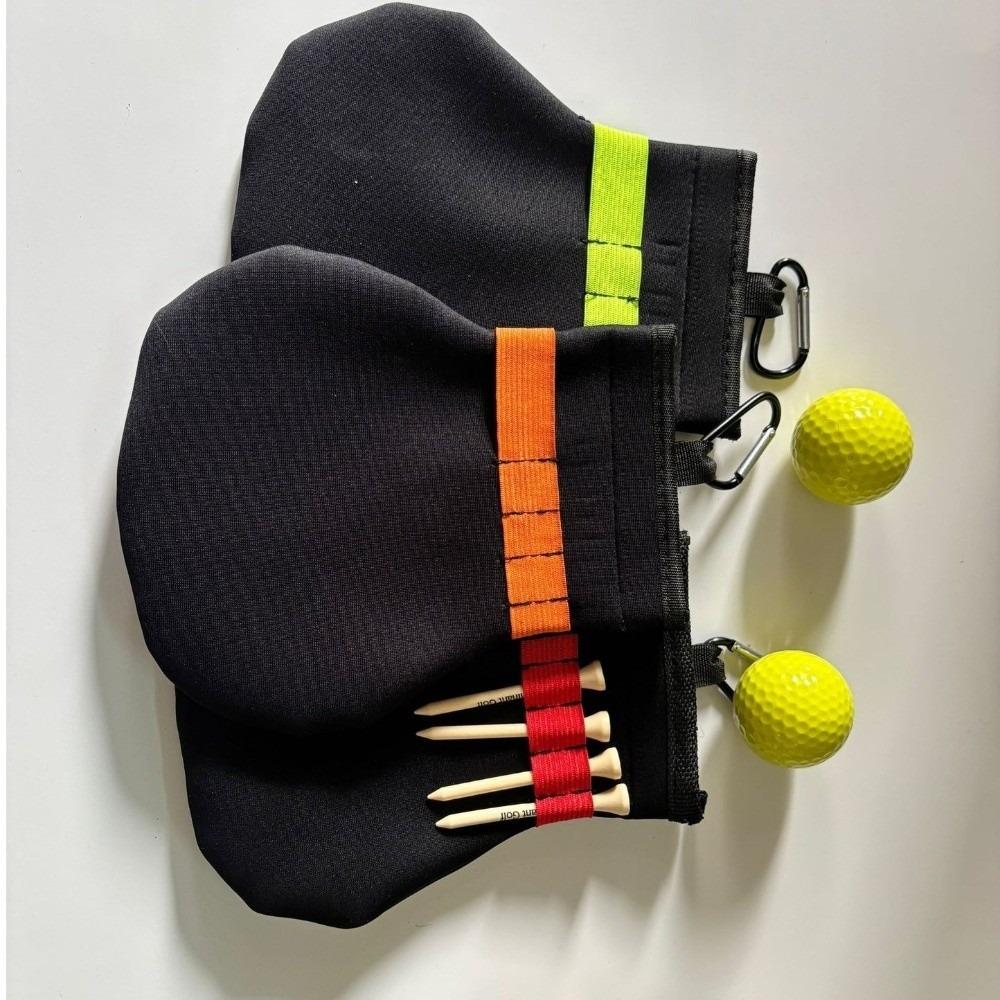 Carry Ball Bag Terylene Golf Ball Pouch Metal Clip Spacious Golf Ball Tee Holder Golf Accessories Golf Tournament