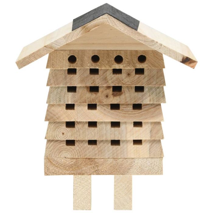 VidaXL Hôtel d'Abeilles Maison Insectes Jardin Extérieur Bois de Sapin Massif 314814