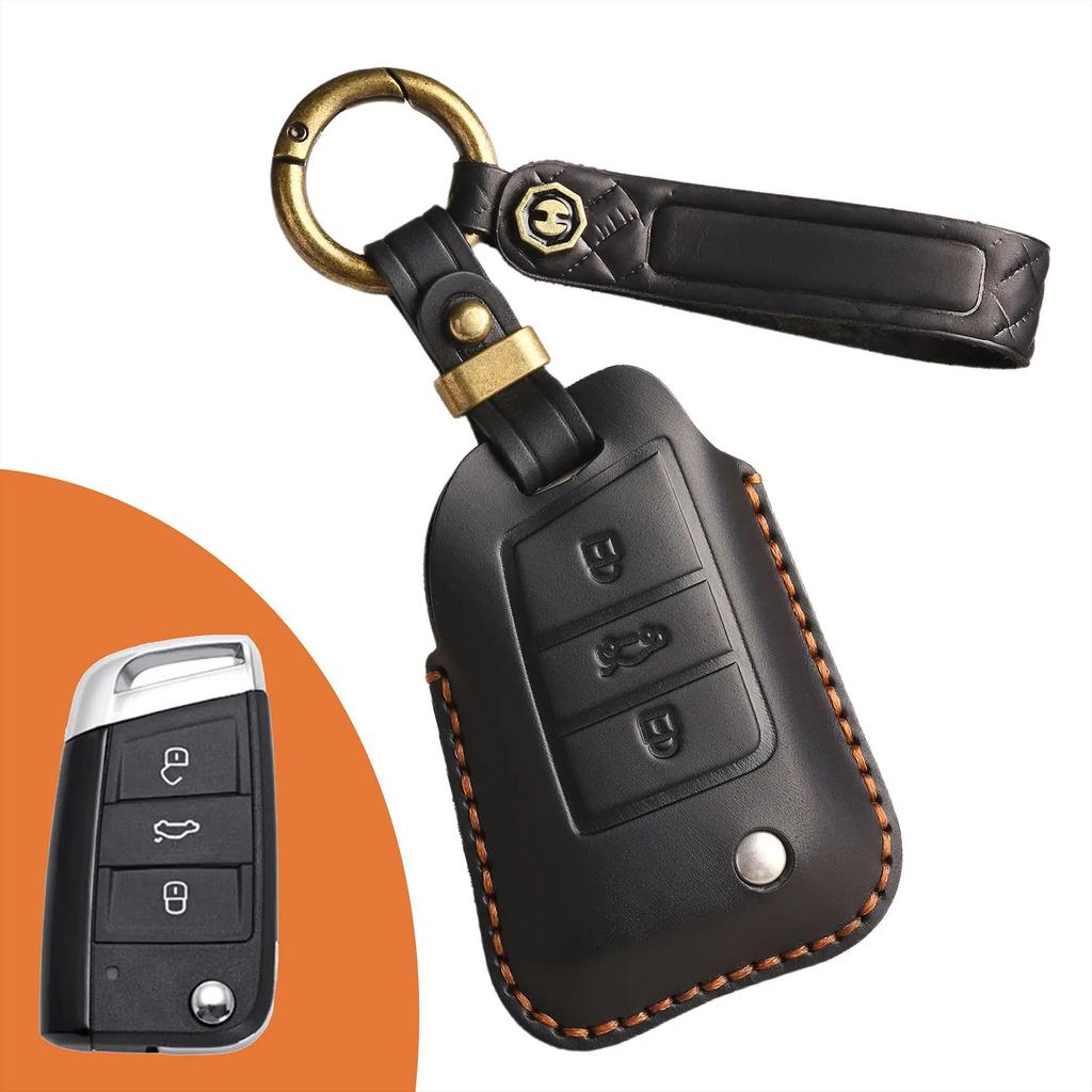 Autoschlüsselhülle Abdeckung Für Volkswagen Vw Golf 7 Gti Mk7 R Touran Skoda Octavia 3 Superb Karoq Kodiaq Seat Leon Mk3 Ateca Zubehör