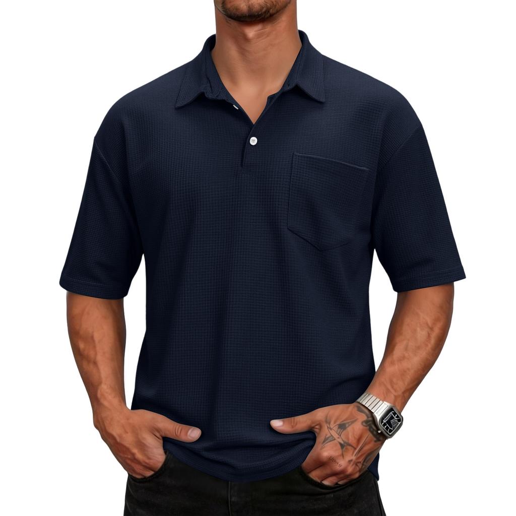 Men's Casual And Fashionable Short-sleeved Shirt - Men's Golf Breathable Sports Collar Top