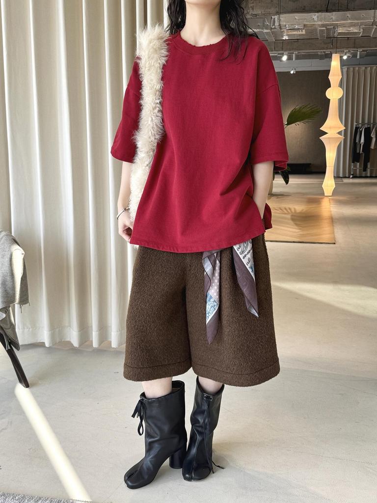 Korean Style Oversized Fleece T-Shirt for Women - Round Neck & Drop Shoulder