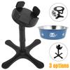 Adjustable Dog Bowl Stand Stable Elevated Dog Bowl Stand With Stainless Steel Bowl 2 Placement Modes Non Slip Tilted Pet Bowl