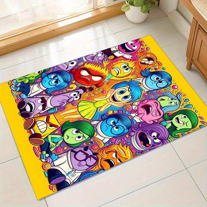 

1pc. Colorful Emotion Faces Rug - Perfect for Home Decor, Office Carpet, Chair Cover, Outdoor Decoration, Unique Gift Ideaz041015 60cm by 90cm