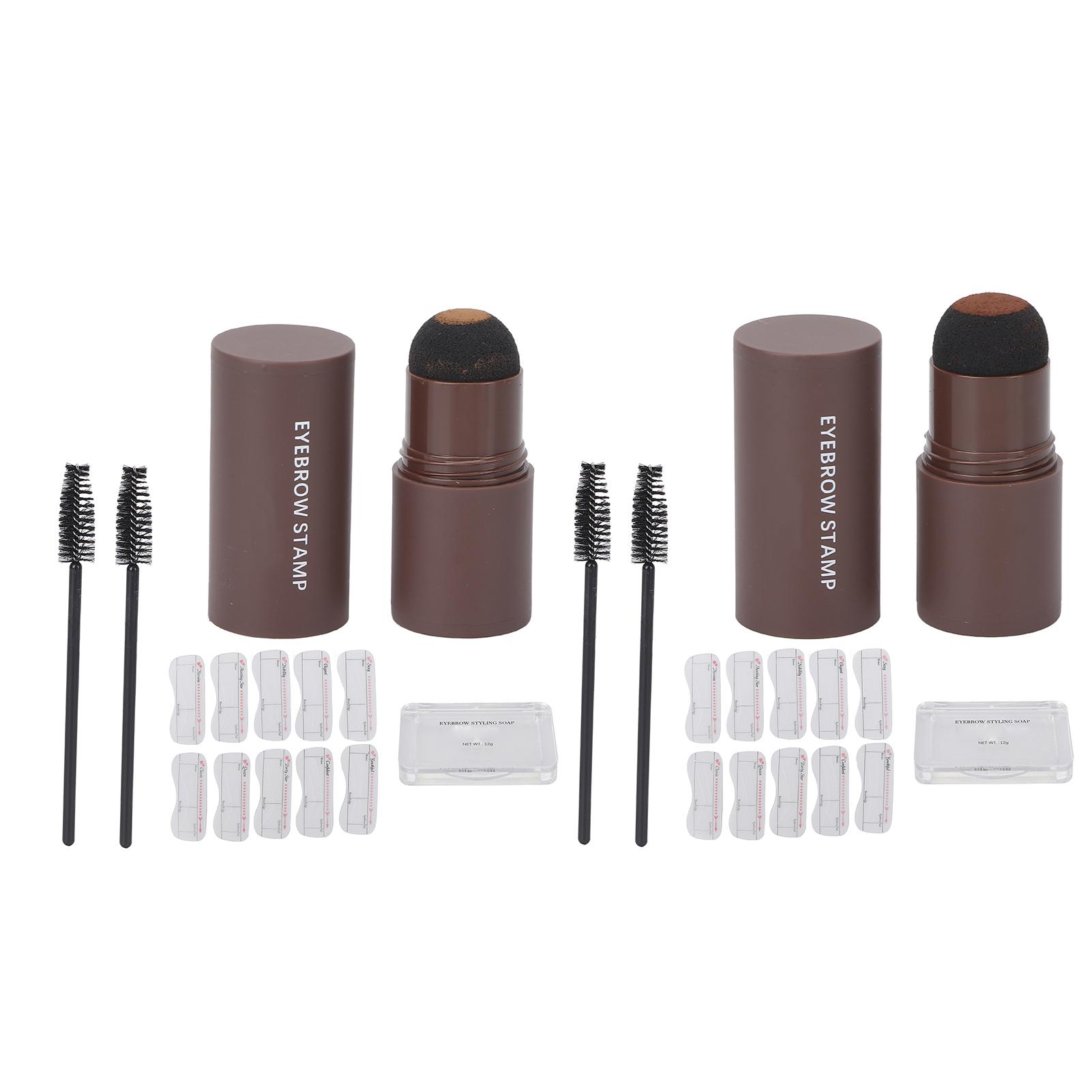 

Ibcccndc Набор для моделирования бровей Brow Definer Powder Stamp Кисти для макияжа для идеальных бровей Natural Brown