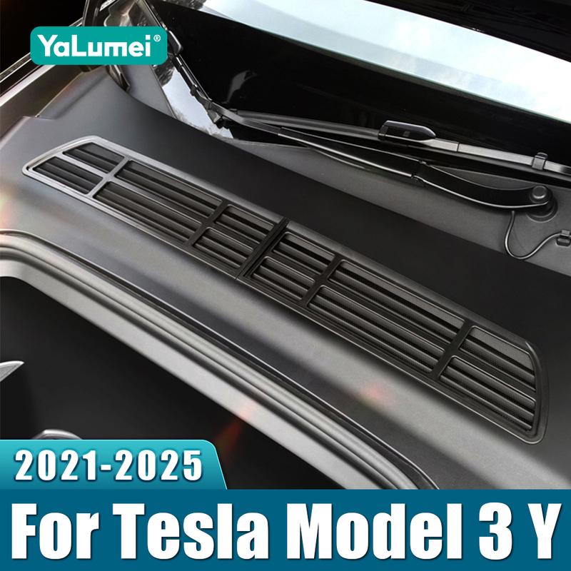 Car Air Inlet Protect Cover Intake Engine Room Protect Patch Filter Screen Isolation Net For Tesla Model 3 Y - 2024 2025