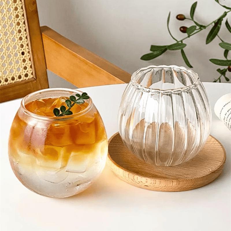 Round Glass Iced Coffee & Soda Cup Set