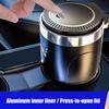Auto Ashtray with Lid Design and Integrated Light, Small ABS Cabin Cup for Daily Driving, Parked Breaks, Drivers