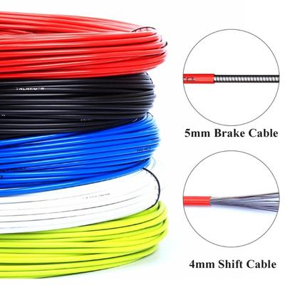 3m 4mm/5mm Cabluri de Frână de Bicicletă Conductă Linie Schimbătoare Bicicletă Cablu Derailor Bicicletă MTB Șosea Cablu Schimbător Conductă Cablu de Înaltă calitate 5 Culori