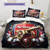 Logo The Gunners Zestaw pościeli z kołdrą Poszewka na kołdrę Poszewka na poduszkę Dekoracja domu Prezent urodzinowy (1 * poszwa na kołdrę + 2 * poszewki na poduszki, bez rdzenia)