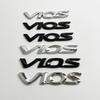 3D Chrome Toyota Vios Letter Emblem Badge Sticker for Toyota Vios XP150 XP40 XP90 Rear Trunk Decor Replacement