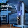 Ventilatore Portatile Aria Condizionata, Ventilatore a Torre USB, Ventilatore da Scrivania Senza Pale - Raffreddamento a Nebbia d'Acqua, Luce Ambientale LED a Sette Colori, Timer e Spegnimento Intelligente