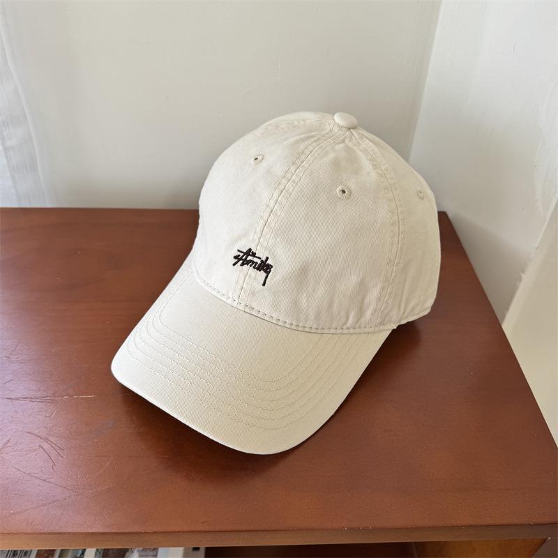 Small Letter Soft Top Embroidery Men and Women Couple Baseball Cap Simple Versatile Casual Spring New Trend Cap