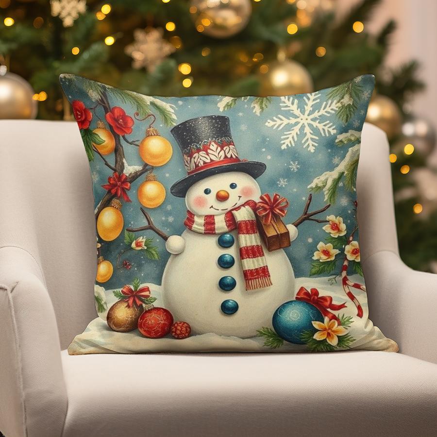 Weihnachtsmann- & Bärenkissen zur Heimdekoration, geeignet für Sofa, Schlafzimmer, Autokissen, Kissenbezug, Kissen, rechteckiges Rückenkissen