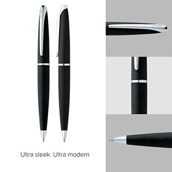 CROSS ATX Ballpoint Pen Basalt Black Medium with Gift Box and Shopping Bag Direct from Japan