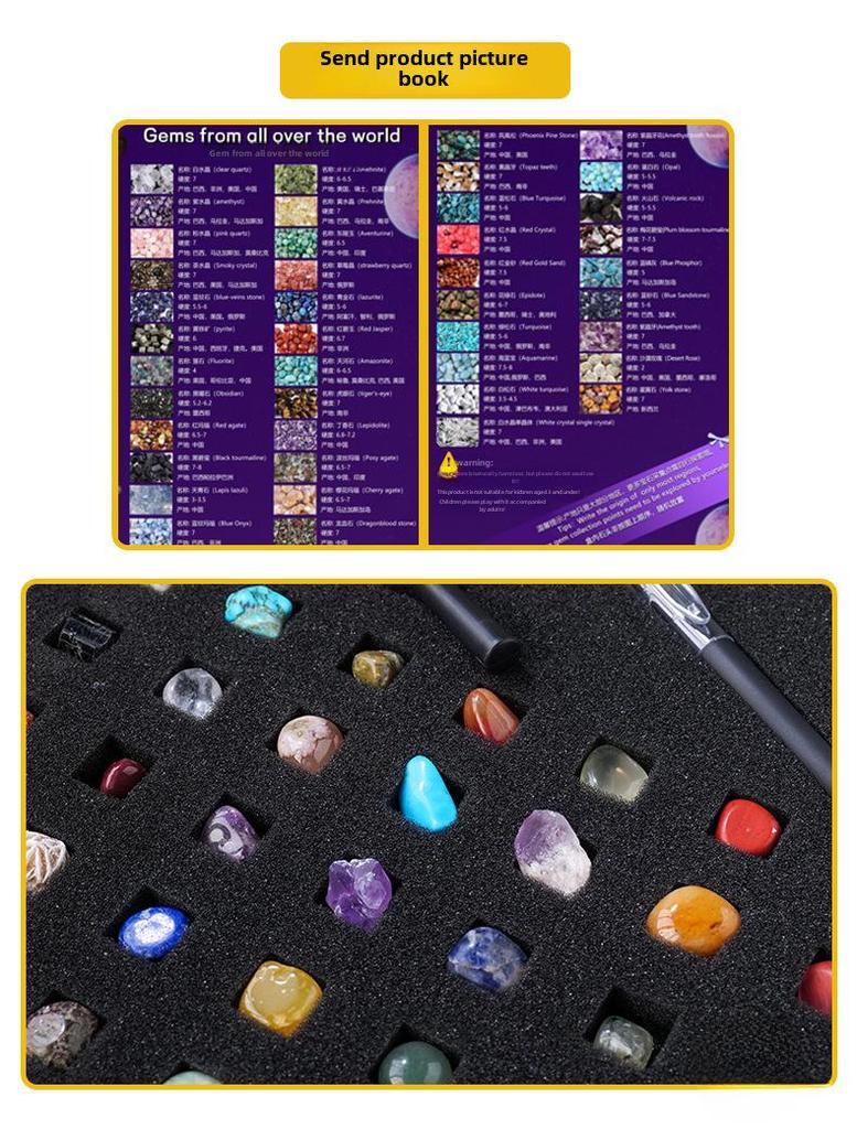 Sammlung von 43 Mineralienproben: Natürliche Kristalle, Halbedelsteine, Erzfossilien und Energiesteine.