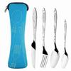 Portable Tableware Bag Spoon Fork Knife Cutlery Storage Bag Camping Utensils for Dinner Household Tool Travel Camping Spoon