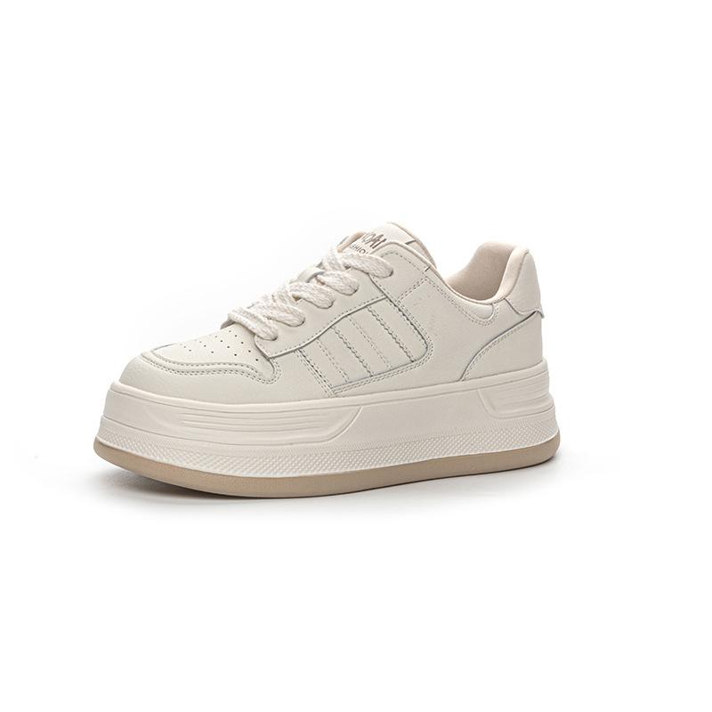 

Маленькие белые туфли на толстой подошве, увеличивающие рост, женские, на все четыре сезона, новые, легкие, повседневные, спортивные, универсальные, классические туфли на платформе 40