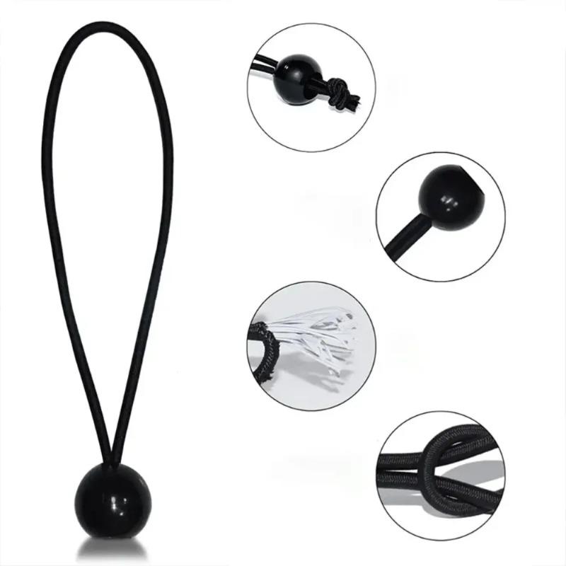 5/10/20PCS Cordes Élastiques Bungee Extérieures Corde à Bille Sangles de Fixation Portables pour Tente pour Bâche Auvent Tente de Camping Accessoires
