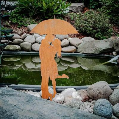 Creative Rusty Animal Silhouette 2D Garden Ground Stake Decor Ideal for Outdoor Insert Sculpture To Enhance Your Garden Space