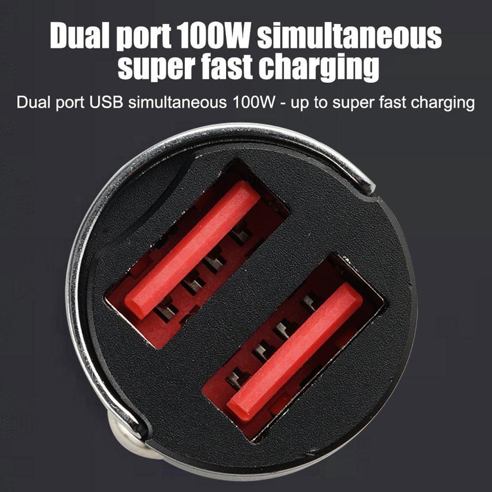 NEW 100W USB Car Charger High-end Lighter PD Fast Charging For IPhone QC3.0 Mini USB Type C High Quality Mini Car Phone Charger