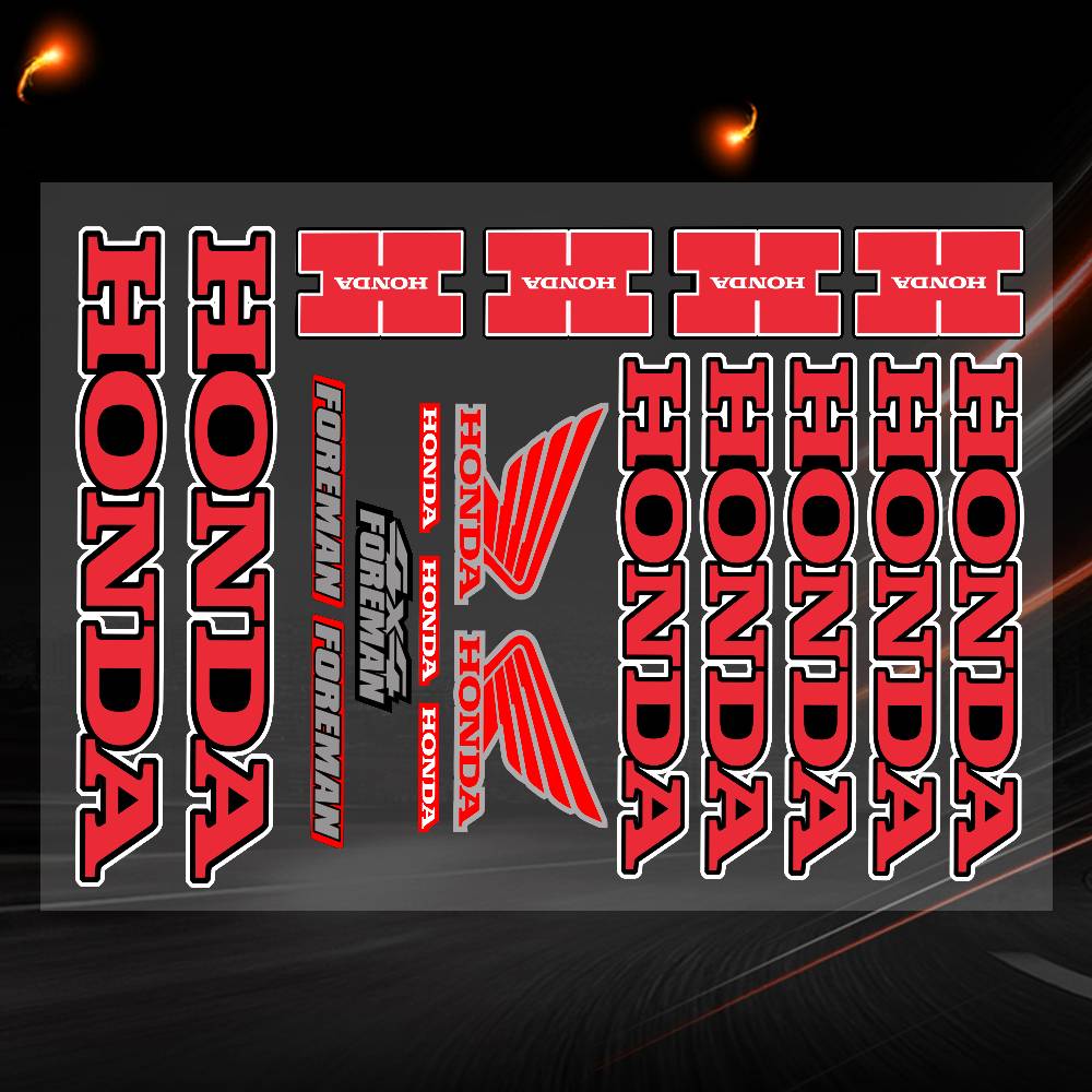 red honda-s   Decal Set High Quality LI Printed and Cut Stickers Motorcycle Sticker