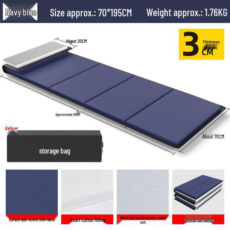 Thickened Waterproof Folding Sleeping Pad: Moisture-Proof Yoga and Nap Mat for Camping and Office Use