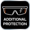 Safety glasses, white lenses, adjustable temples