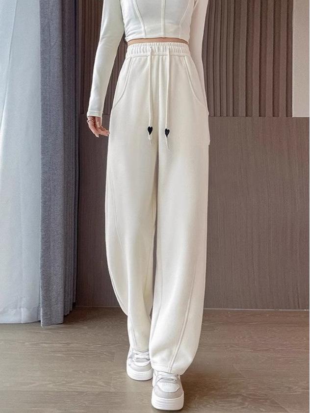 High Waist Narrow Leg Women's Banana Pants - Versatile Draping Sweatpants for Spring & Autumn Seasons