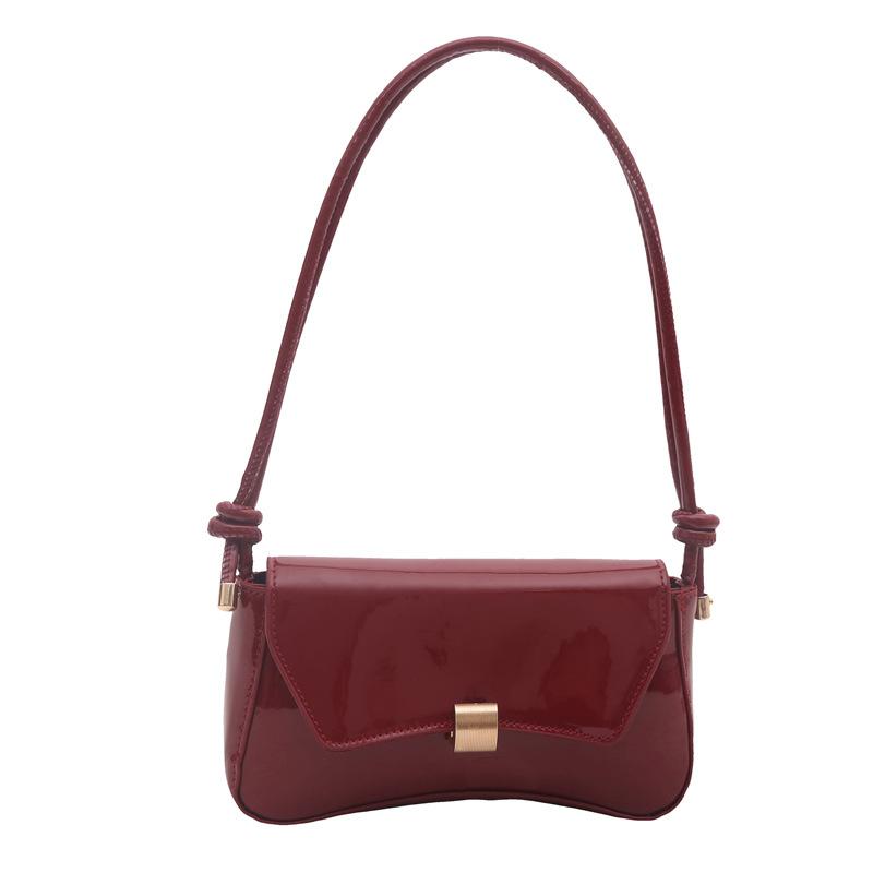 

Summer textured small square bag new lock green street trend underarm shoulder bag crossbody bag women s bag червоний