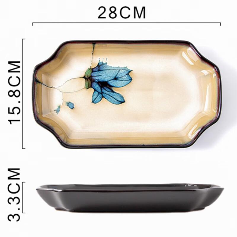 Zhishi European Style Floral Ceramic Plate