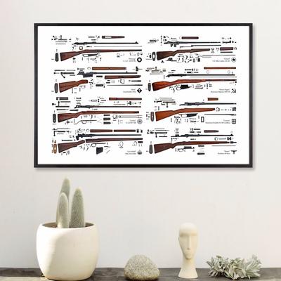 Mondo Pistola e Stampa artistica su tela Pittura Poster Immagini a parete per la decorazione della stanza Decorazioni per la casa Immagine senza cornice