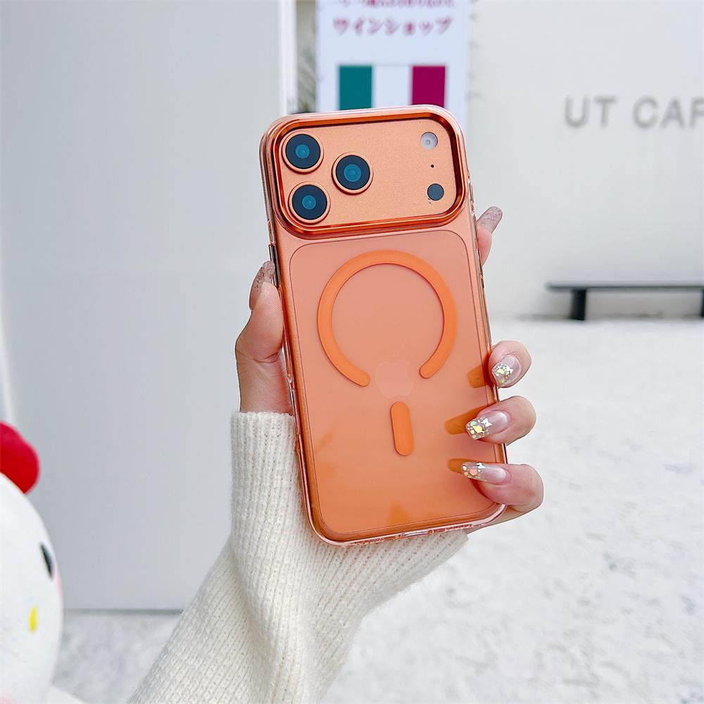 Luxury For Magsafe Magnetic Clear Wireless Charge Hard PC Case For iPhone 17 Pro Max Air 16 Plus 15 14 13 12 11 Shockproof Cover