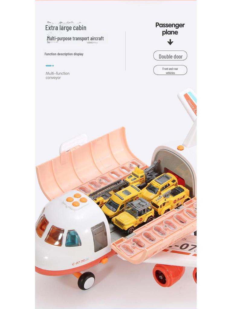 Educational Toy Plane with Lights, Music & Storage for Toddlers