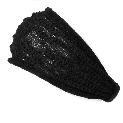 Cotton Mesh Hairband Size Fits Comfortable and Dry All Year Round Black [CHARM] 100% (One All) - (Sports/Face Wash/Sweat Protection) -