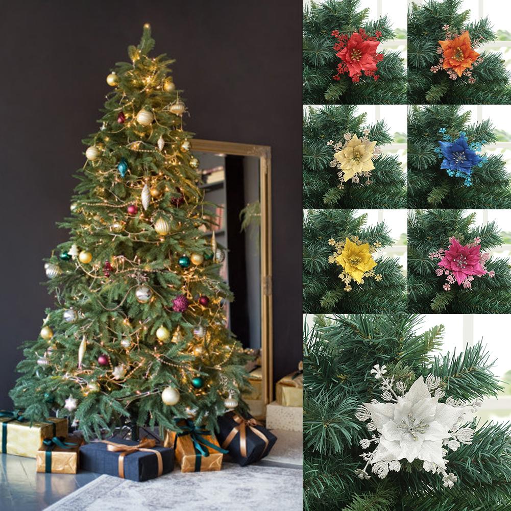 

Christmas Flowers Rattan Xmas Christmas Christmas Wreaths Ornament 1pcs