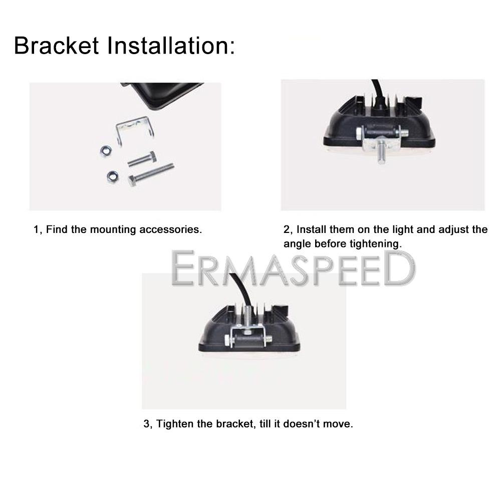 Aluminum Motorcycle Headlight Fog Light Universal Round LED Work Spot Light for Motorcycle Motorbike Scooters Car