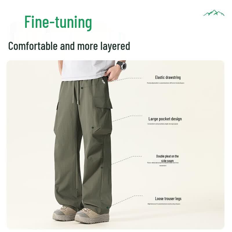 Mark Huafei Men's Lightweight Loose Fit Cargo Pants