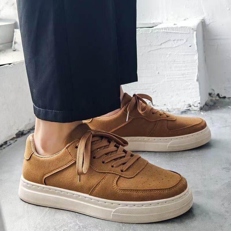 High-value Handsome 2025 New Small Black Shoes Casual Platform Versatile Sports Students Black Board Shoes American Retro