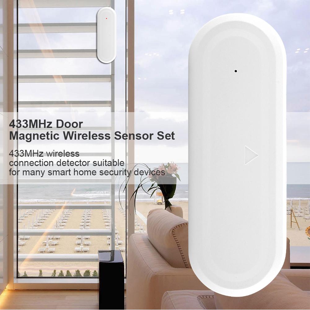 433MHz Door Magnetic Contact Wireless Sensor Detector Switch for Home Garage Alarm Security