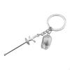 Fencing Keychain Pendant Phone Charm Hanging Face Decor Gift Sports Key Chain Souvenir for Handbag